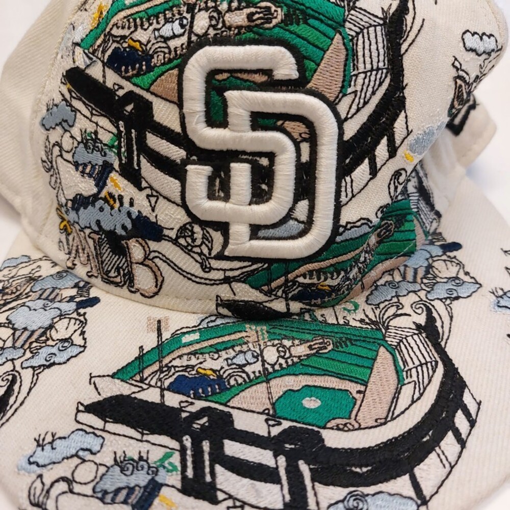 59Fifty New Era San Diego Padres Fitted Hat Cap Size 7 3/8 Embroidered Field - Picture 2 of 10